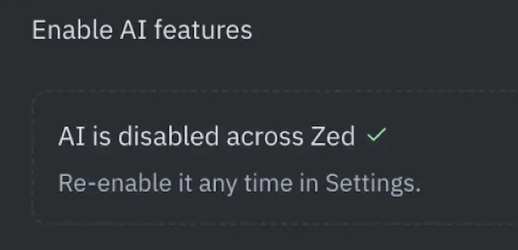 Zed Editor lança opção para desativar todas as funções de IA com facilidade