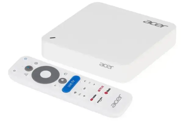Acer lança caixa de streaming Google TV com várias conexões