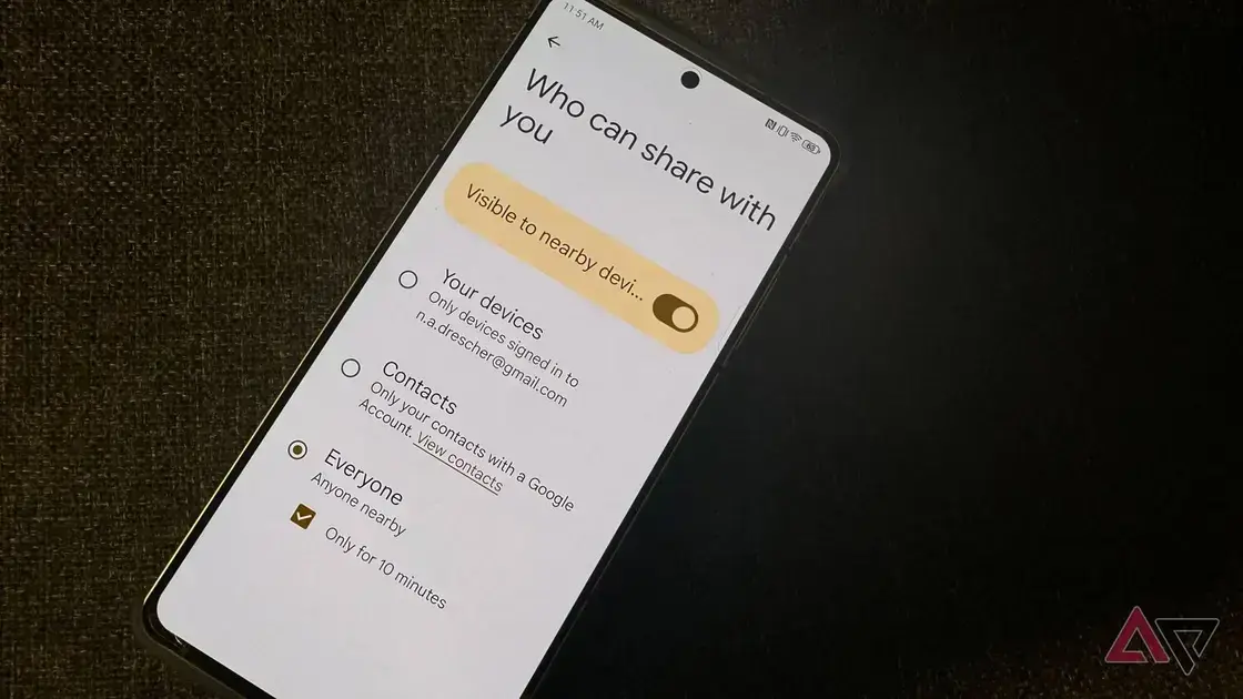Android Quick Share passa por uma reformulação visual e funcional