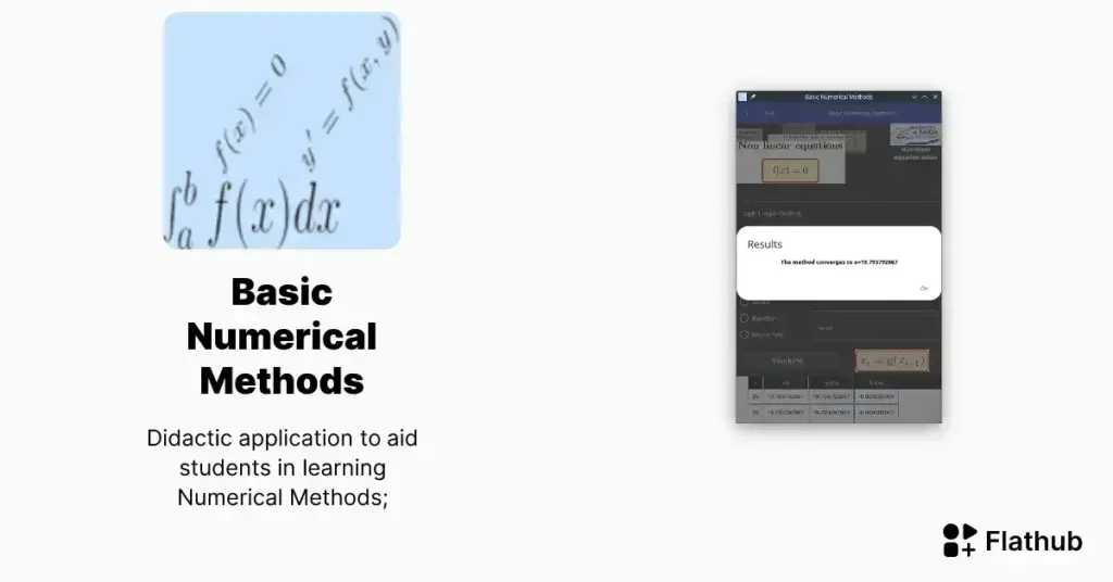 Descubra o aplicativo de Métodos Numéricos para Linux disponível na Flathub