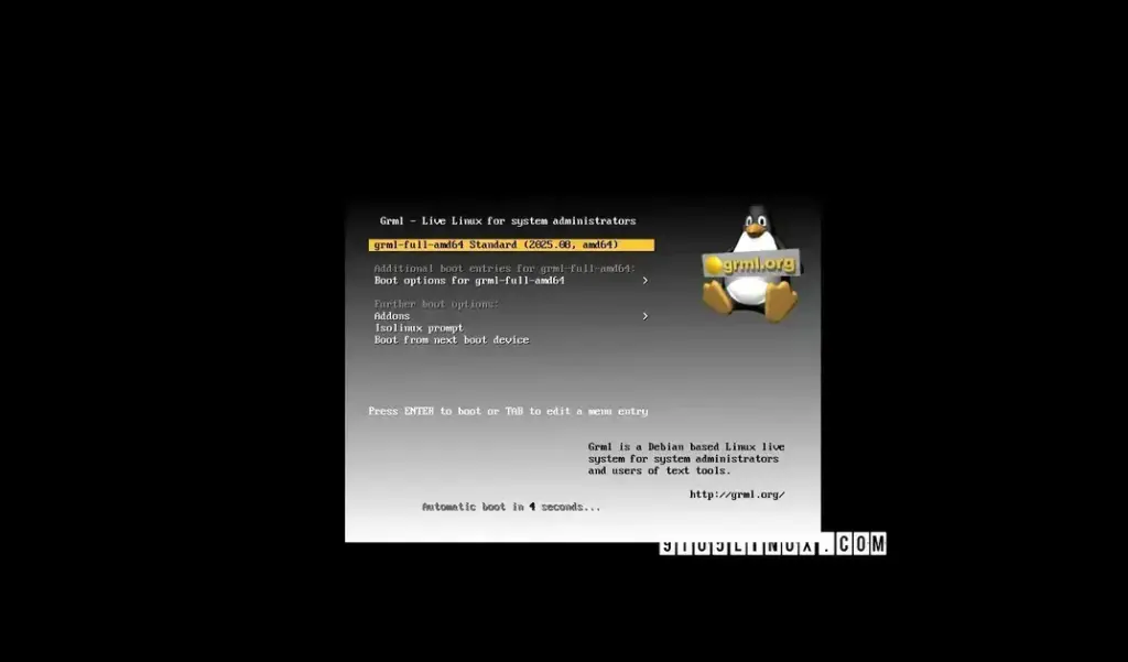 Grml 2025.08 é lançado para celebrar os 32 anos do Debian