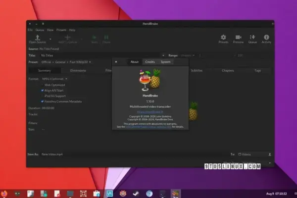 HandBrake 1.10: Novas funcionalidades para o transcoder de vídeo