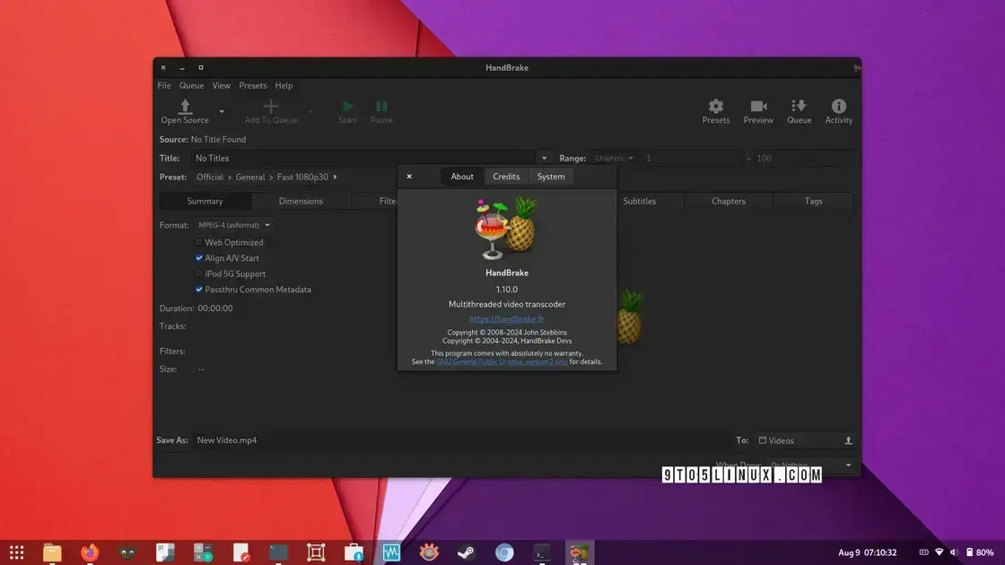 HandBrake 1.10: Novas funcionalidades para o transcoder de vídeo 1 HandBrake 1.10: Novas funcionalidades para o transcoder de vídeo