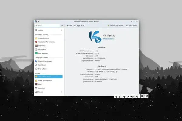 KaOS Linux 2025.07: Conheça as Novidades do KDE Plasma 6.4 e Linux 6.15