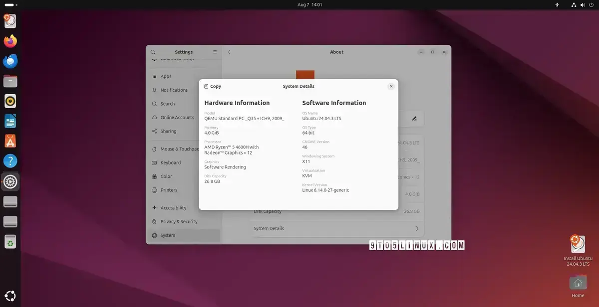 Lançamento do Ubuntu 24.04.3 LTS: Novidades do Kernel 6.14