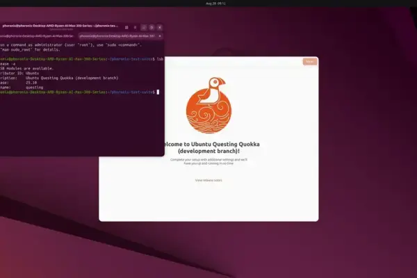 Novo Snapshot do Ubuntu 25.10 Questing Agora Disponível Para Testes