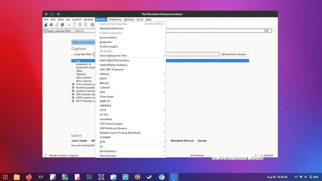 Wireshark 4.4.9: Novidades e correções na atualização do analisador de protocolos