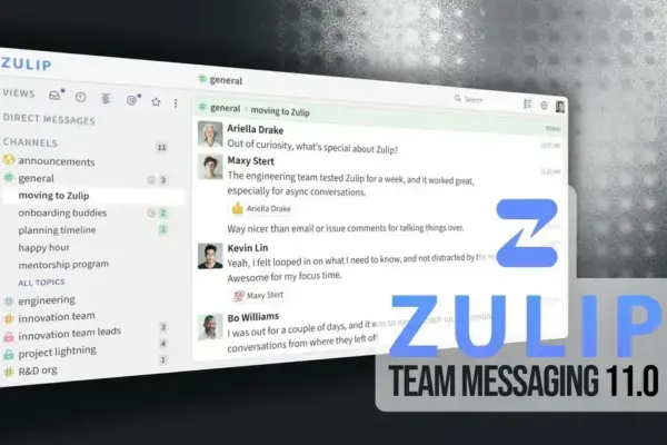 Zulip 11.0: novas funcionalidades de lembretes e pastas de canais