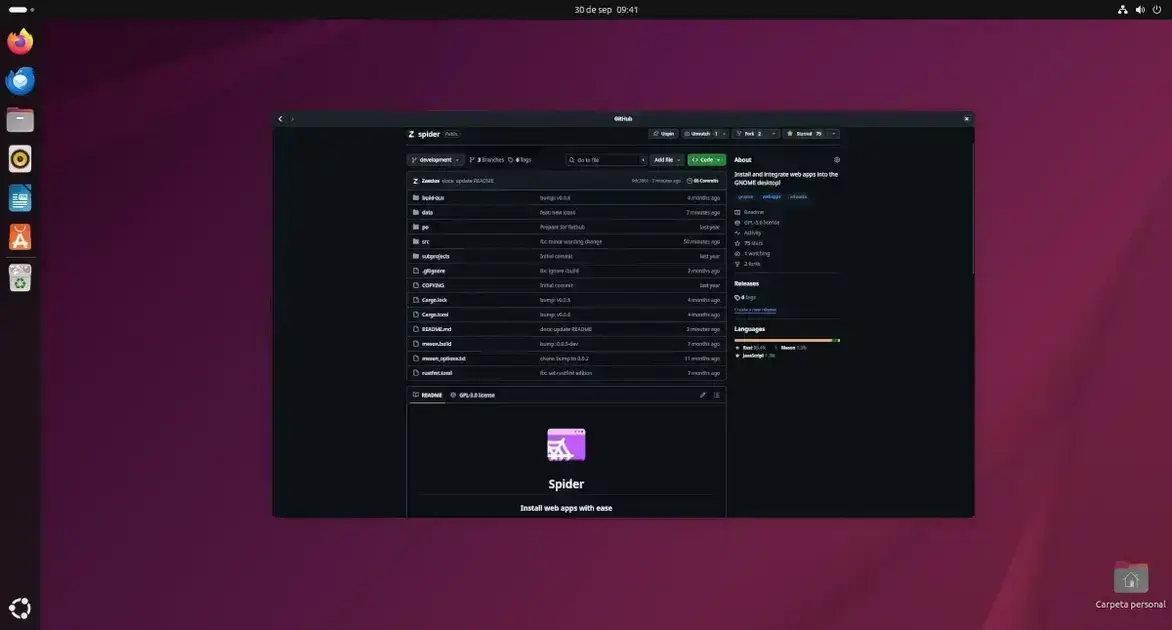 Como o Spider facilita apps web no GNOME para a sua produtividade