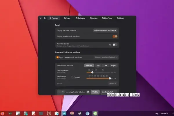 Extensão Dash to Panel Recebe Suporte ao GNOME 49 e Novos Recursos