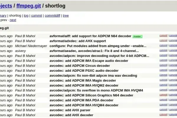 FFmpeg adiciona suporte a arquivos AHX e decodificador ADPCM para N64
