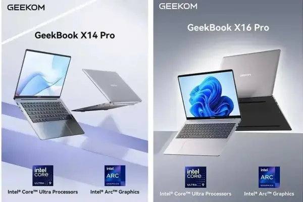 GEEKOM apresenta novos laptops com processadores Intel Arrow Lake