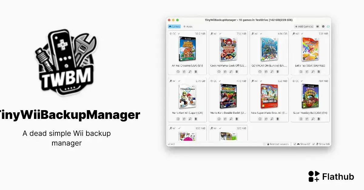 Gerencie e faça backup dos seus jogos do Wii com TinyWiiBackupManager 1 Gerencie e faça backup dos seus jogos do Wii com TinyWiiBackupManager