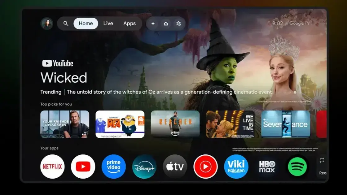 Google TV ganha nova atualização com design e funcionalidades melhores
