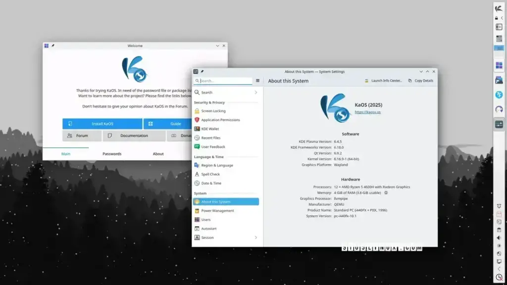 KaOS Linux 2025.09 chega com Linux 6.16 e KDE Gear 25.08
