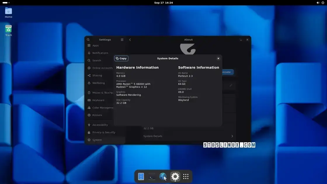 Lançamento do PorteuX 2.3 com GNOME 49 e Suporte Aprimorado para Webcam