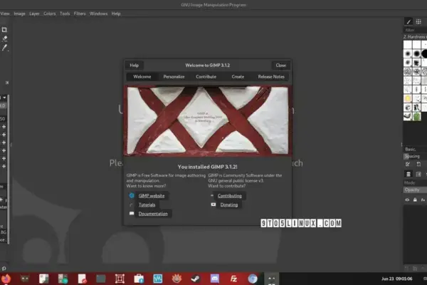 Novas funcionalidades do GIMP 3.2: Camadas vinculadas e vetoriais