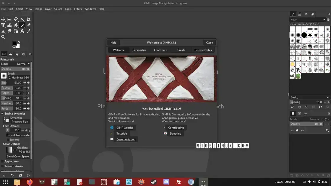 Novas funcionalidades do GIMP 3.2: Camadas vinculadas e vetoriais