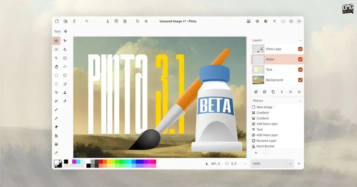 Pinta 3.1 Beta: Novidades e Recursos para Edição de Imagens