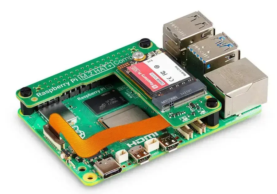 Raspberry Pi 5 traz novo M.2 HAT+ que se encaixa no case oficial