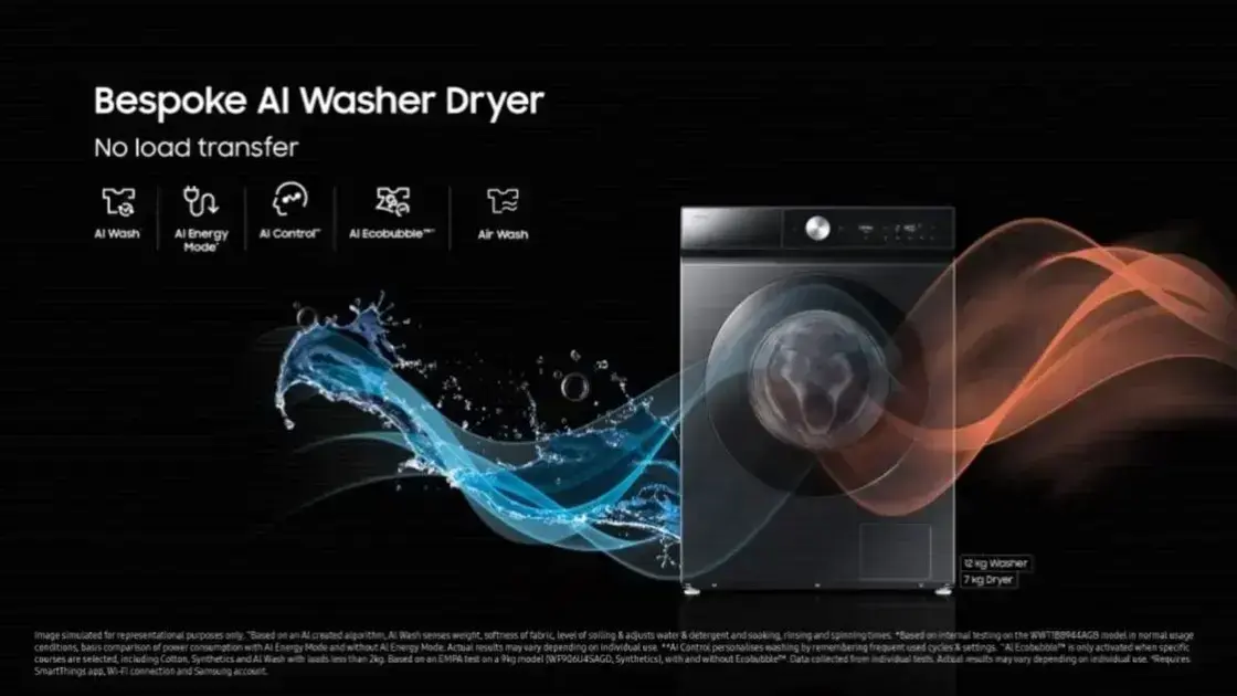 Samsung apresenta novas Lava e Seca para o mercado indiano com tecnologia avançada