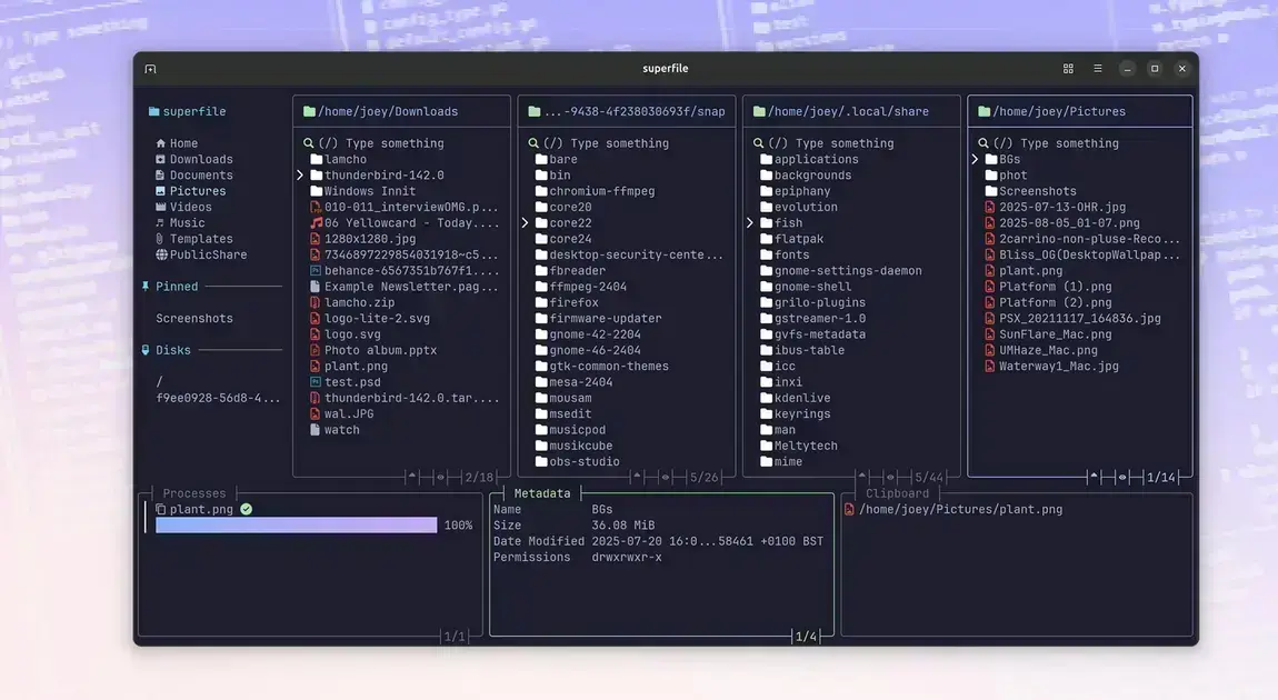 SuperFile: Um Gerenciador de Arquivos Terminal Bonito e Funcional