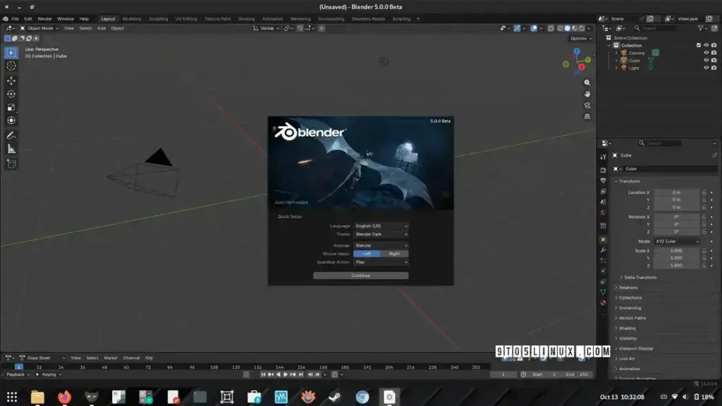 Blender 5.0 Beta é Lançado com Suporte à HDR e Cores Amplas