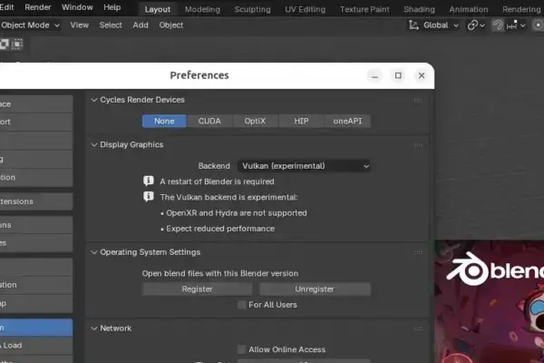 Blender 5.1 aposta no suporte a Vulkan por padrão e melhorias