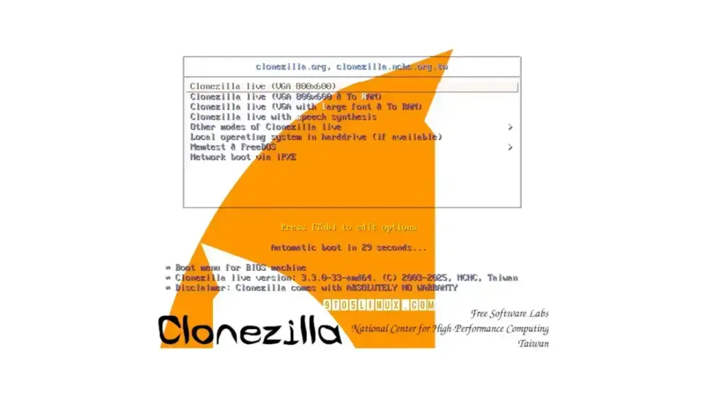 Clonezilla Live 3.3.0-33: Novidades na clonagem de MTD e eMMC