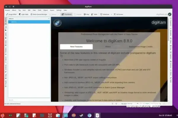 digiKam 8.8 traz novos recursos e melhorias significativas em gerenciamento de fotos
