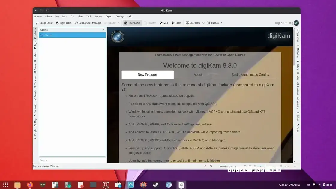 digiKam 8.8 traz novos recursos e melhorias significativas em gerenciamento de fotos