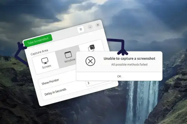 Por que o aplicativo GNOME Screenshot não funciona no GNOME 49?