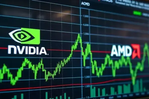 Queda e recuperação das ações da Nvidia após acordo da AMD com OpenAI