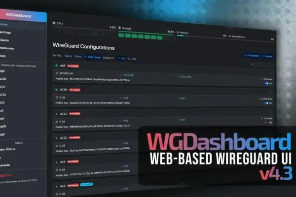 WGDashboard 4.3: Novo Painel do Cliente e Suporte a Plugins