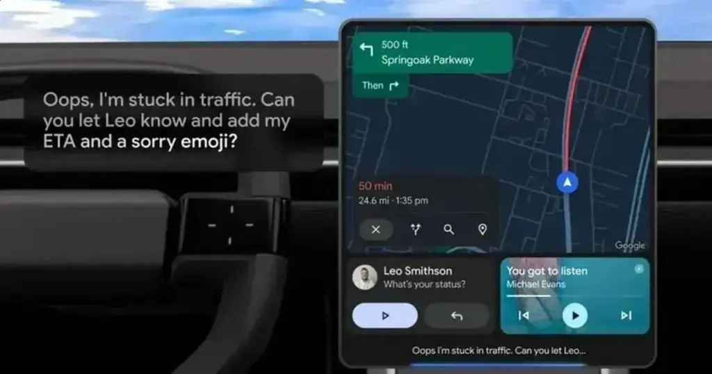 Android Auto ganha atualização com Gemini AI: mapeamento inteligente e mais