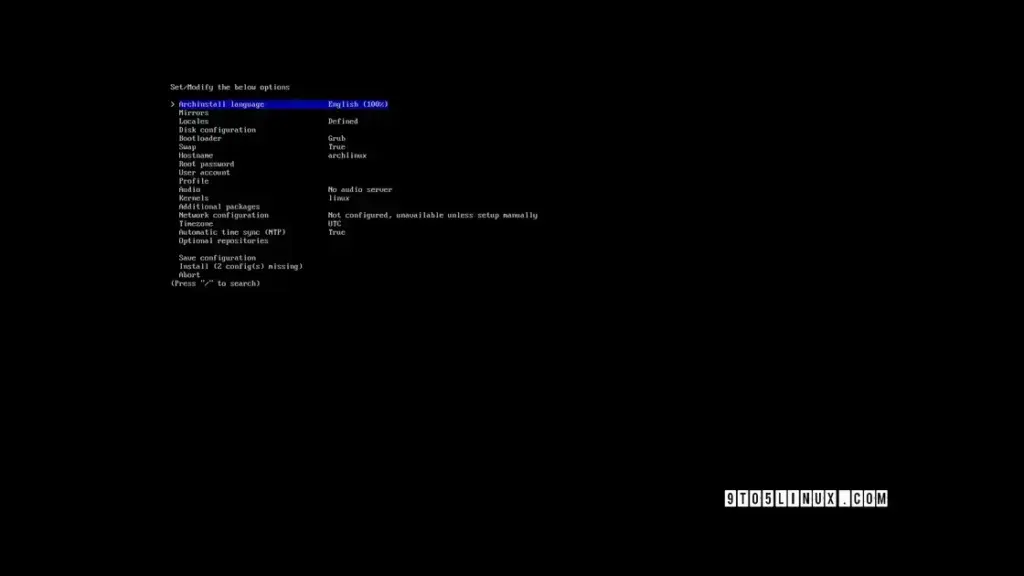 Archinstall 3.0.14 agora suporta instalação de bootloader UEFI em dispositivos removíveis