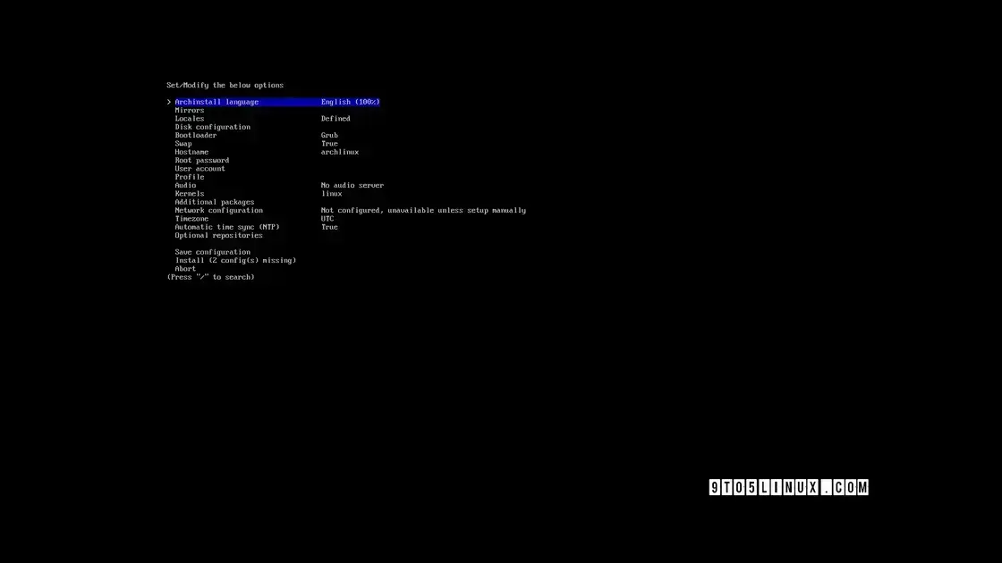 Archinstall 3.0.14 agora suporta instalação de bootloader UEFI em dispositivos removíveis