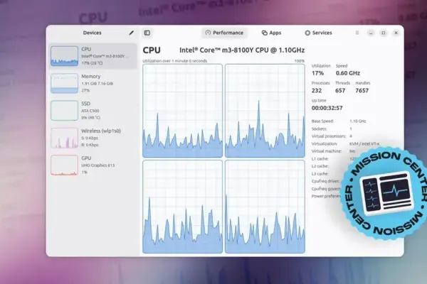 Atualização do Mission Center 1.1 aprimora monitoramento e gestão no Linux