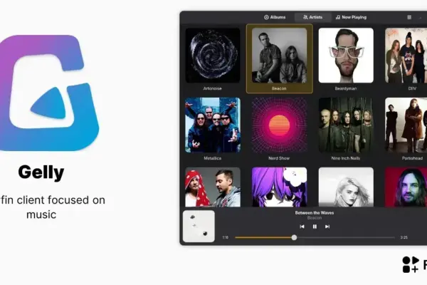 Gelly: novo cliente Jellyfin focado em música disponível no Flathub para Linux