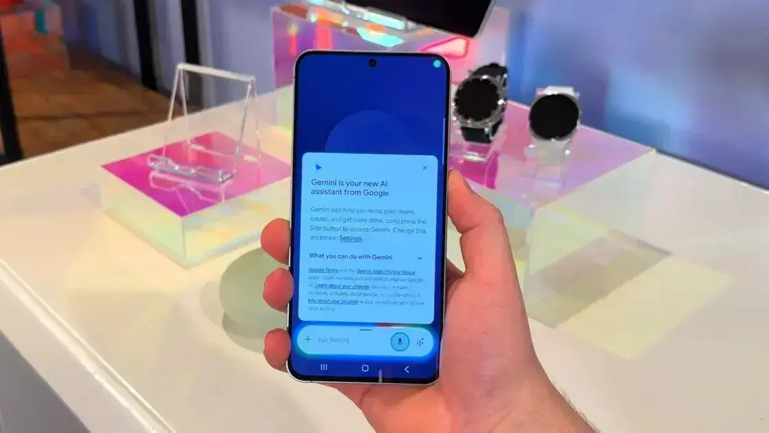 Gemini ganha design aprimorado nos dispositivos Galaxy