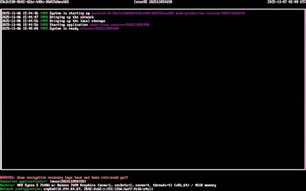 IncusOS: O novo sistema Linux imutável otimizado para containers