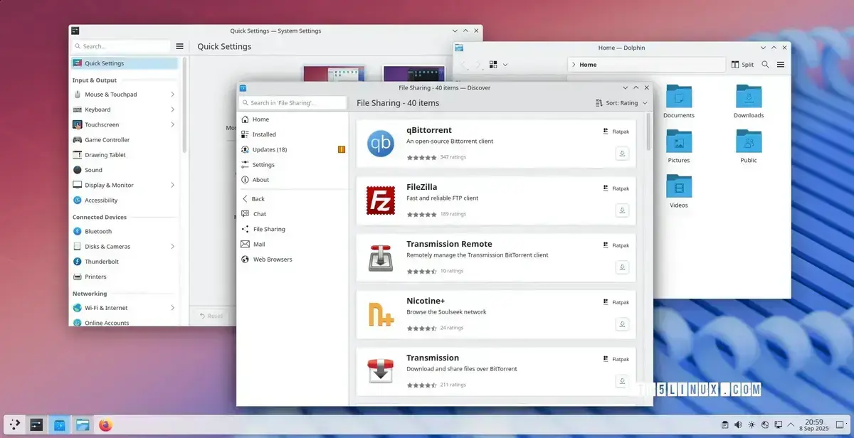 KDE Gear 25.08.3 é lançado com diversas correções de bugs