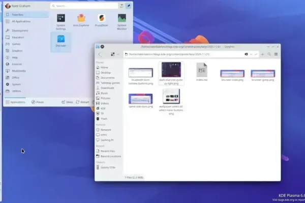 KDE Plasma 6.6 traz animações mais suaves para telas acima de 60Hz