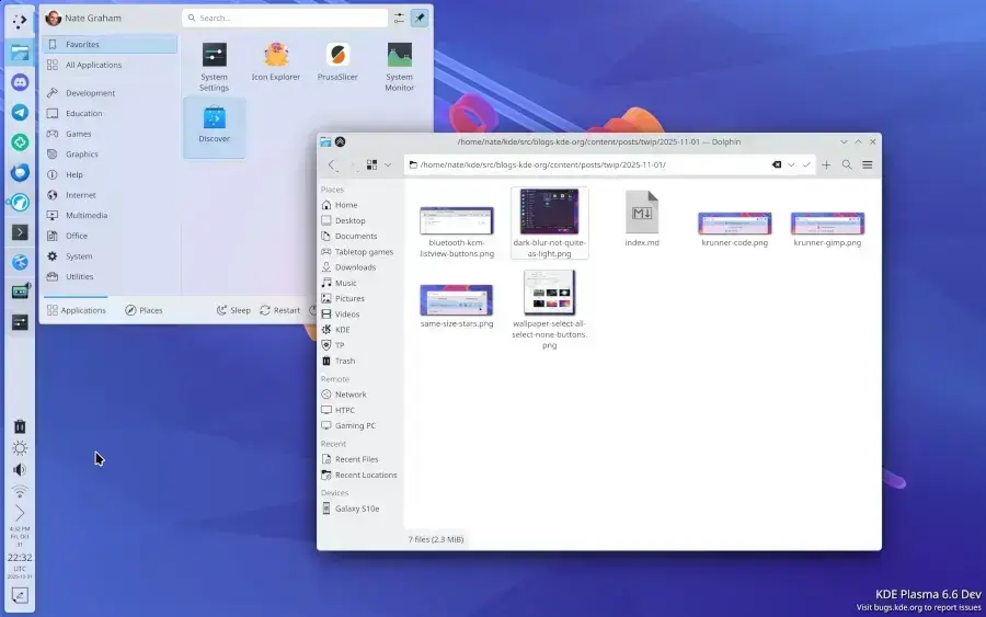 KDE Plasma 6.6 traz animações mais suaves para telas acima de 60Hz 1 KDE Plasma 6.6 traz animações mais suaves para telas acima de 60Hz