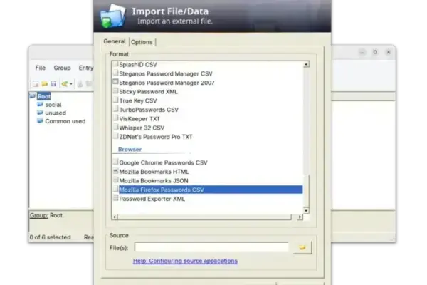 KeePass 2.60: Importação CSV do Firefox e melhorias na interface