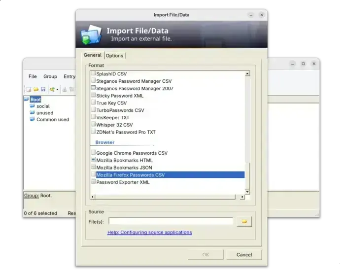 KeePass 2.60: Importação CSV do Firefox e melhorias na interface