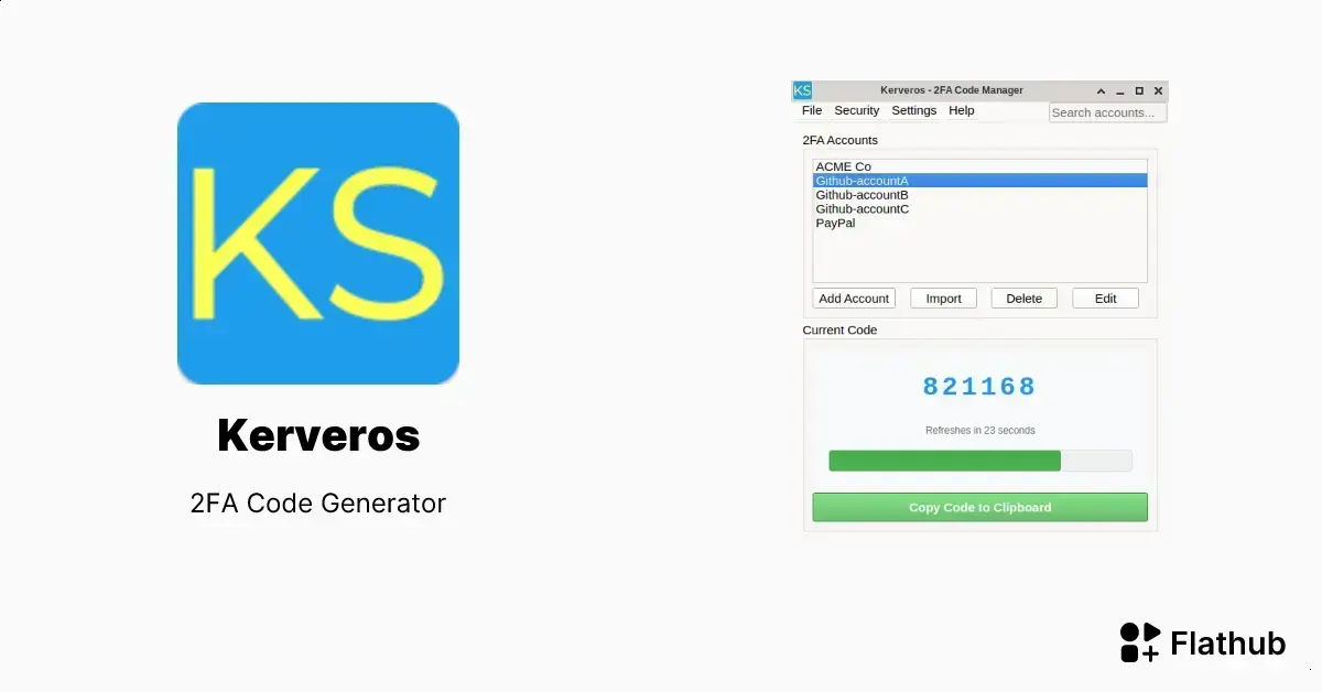 Kerveros: gerador de códigos 2FA seguro e fácil para Linux 1 Kerveros: gerador de códigos 2FA seguro e fácil para Linux