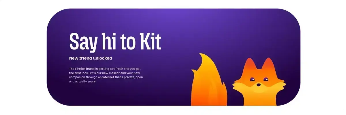 Mozilla revela Kit, a nova mascote do Firefox e suas novidades 1 Mozilla revela Kit, a nova mascote do Firefox e suas novidades