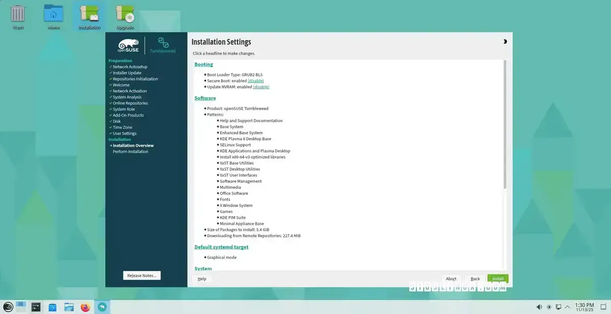 openSUSE Tumbleweed adota GRUB2-BLS como padrão para instalações UEFI