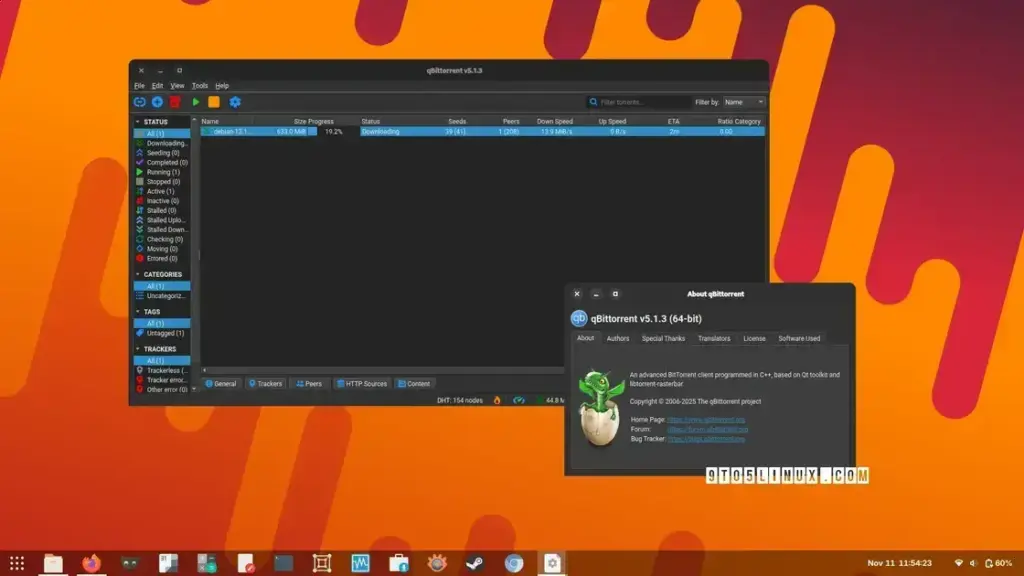 qBittorrent 5.1.3 traz suporte nativo ao Wayland e correções de bugs importantes